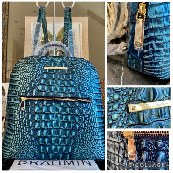 💎RARE ORIG VERDIGRIS MELBOURNE FELICITY BRAHMIN BACKPACK STYLE BAG ~ NWT - Picture 9 of 12